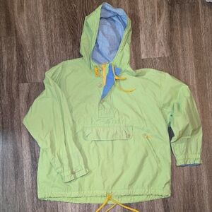 Liz Claiborne Light Green Utility Jacket with Blue and Yellow Details